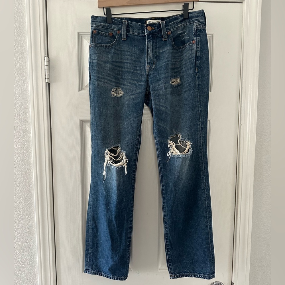 Madewell Boy Jean Medium Wash size women’s 27 strsight leg
